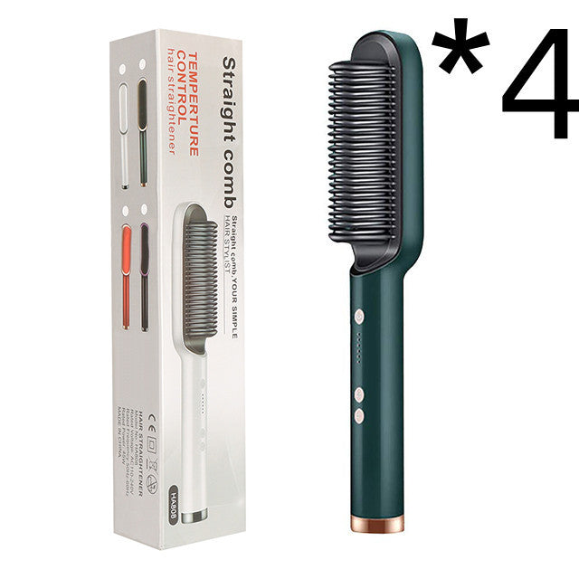 2 In 1 Hair Straightener Ion Curling Tong Dual-purpose Brush