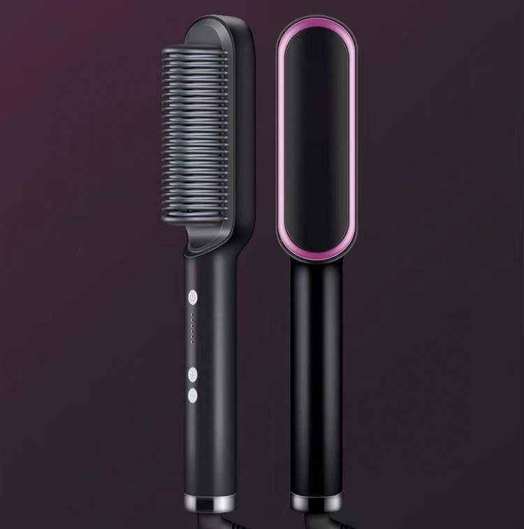 2 In 1 Hair Straightener Ion Curling Tong Dual-purpose Brush