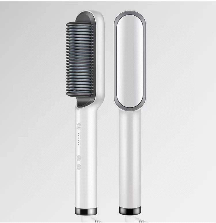 2 In 1 Hair Straightener Ion Curling Tong Dual-purpose Brush