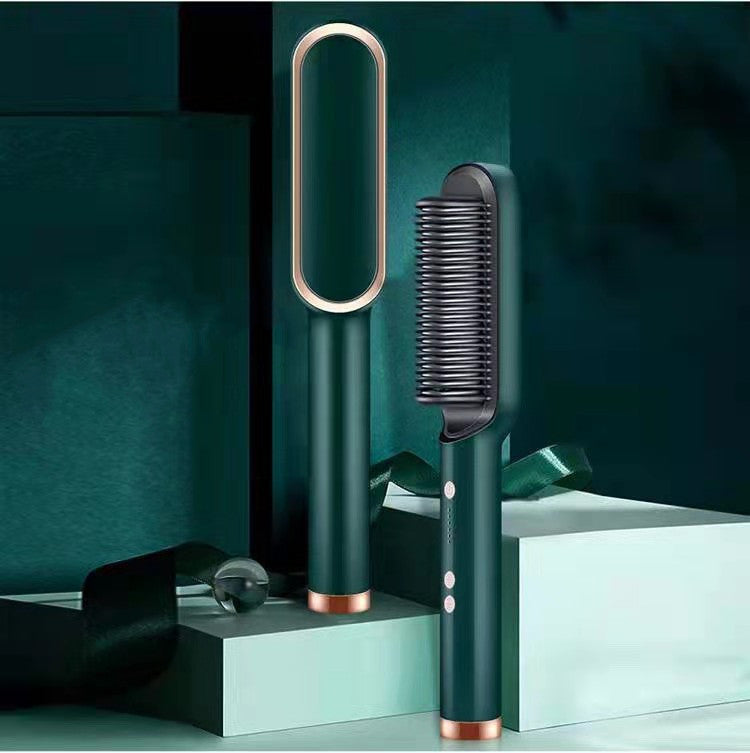 2 In 1 Hair Straightener Ion Curling Tong Dual-purpose Brush
