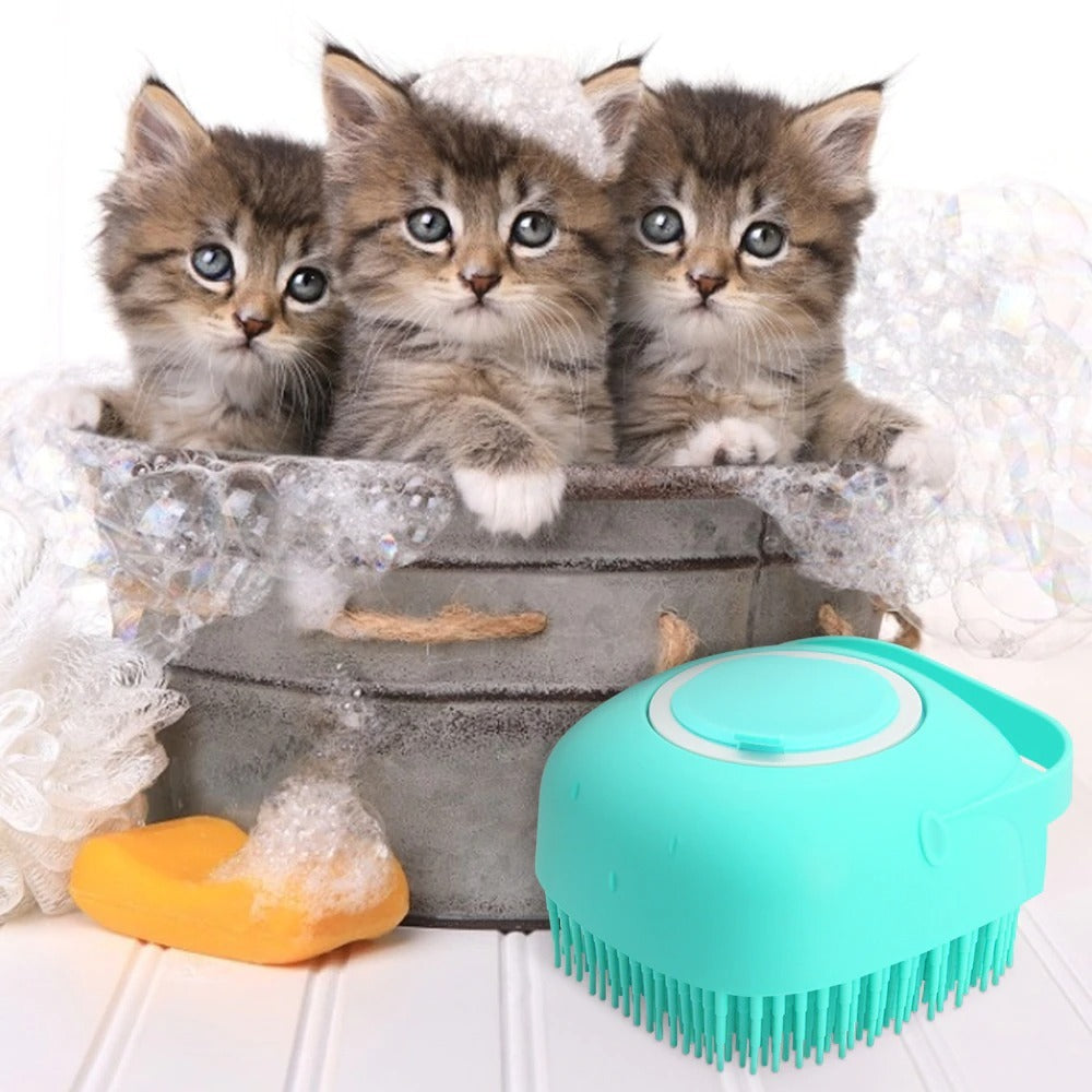 Pets Massager Brush Comb Silicone Scrubber
