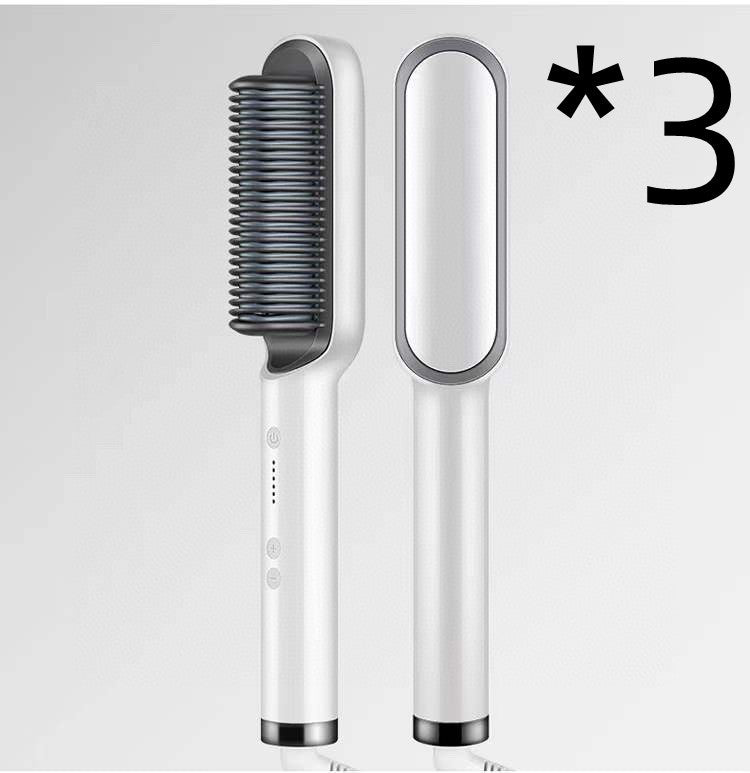 2 In 1 Hair Straightener Ion Curling Tong Dual-purpose Brush