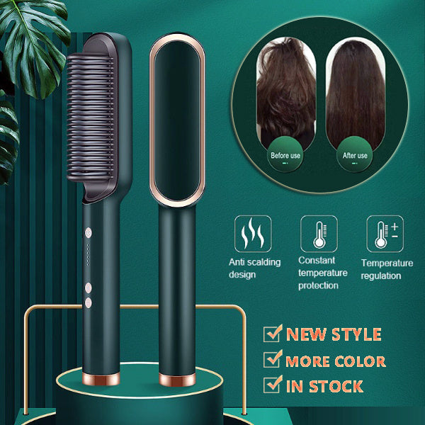 2 In 1 Hair Straightener Ion Curling Tong Dual-purpose Brush