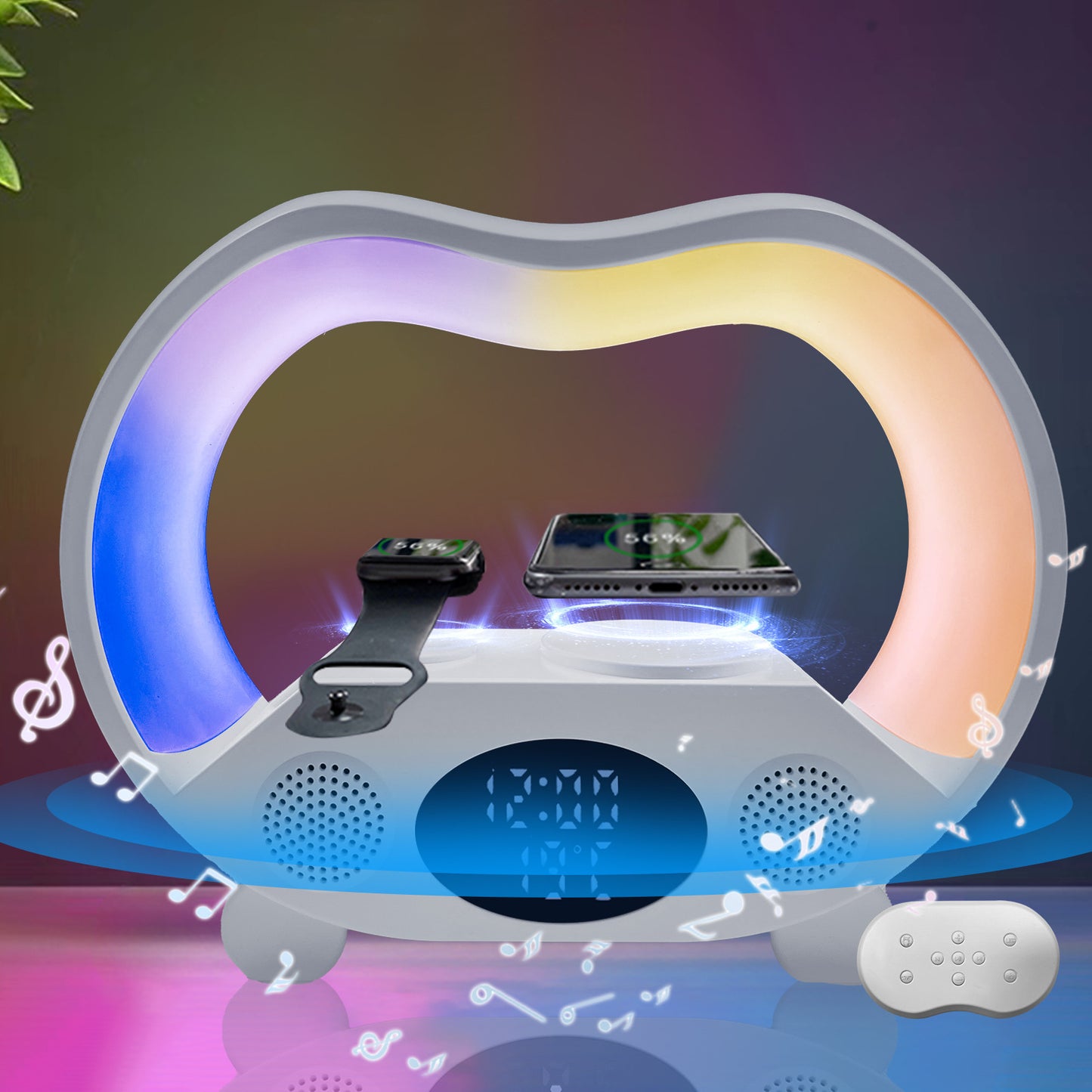 6 In 1 Smart Remote Control Bluetooth LED Table Lamp