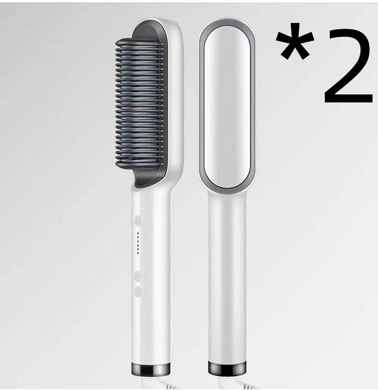 2 In 1 Hair Straightener Ion Curling Tong Dual-purpose Brush