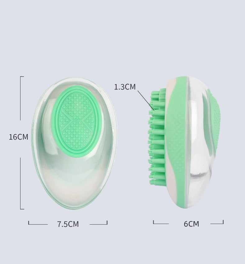 2-in-1 Pet Massage Soft Silicone Grooming Tool