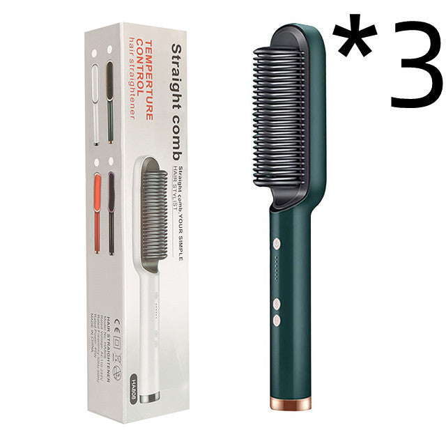 2 In 1 Hair Straightener Ion Curling Tong Dual-purpose Brush