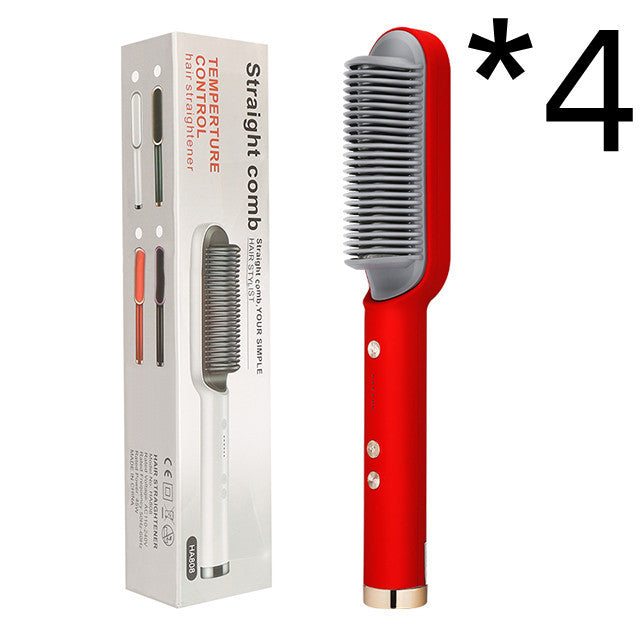 2 In 1 Hair Straightener Ion Curling Tong Dual-purpose Brush