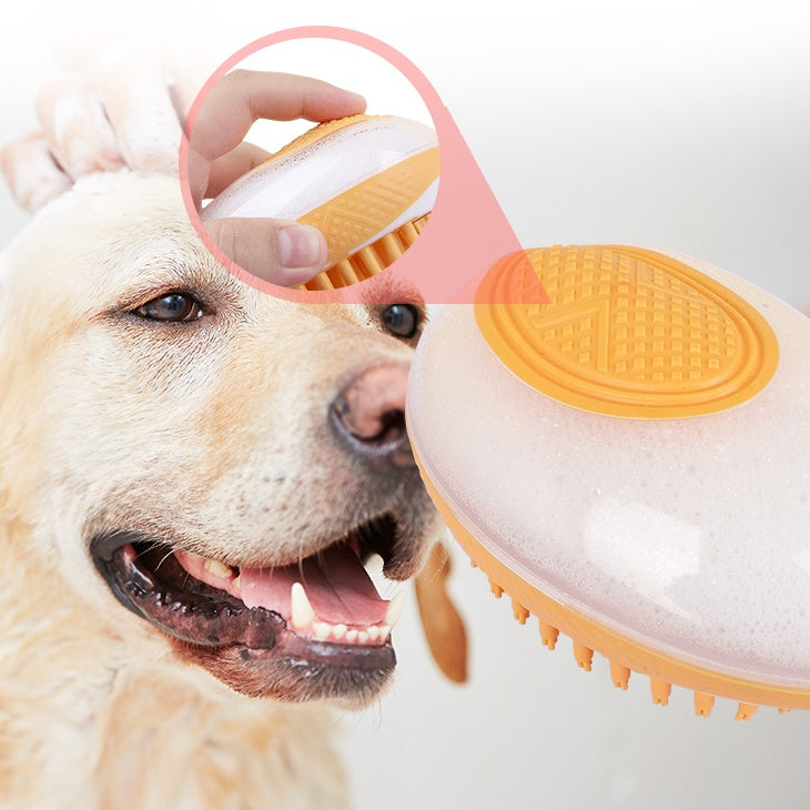 2-in-1 Pet Massage Soft Silicone Grooming Tool