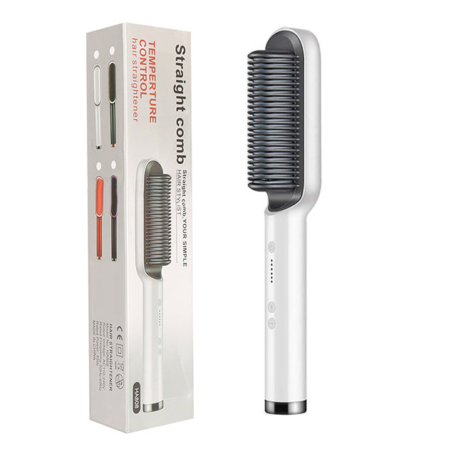 2 In 1 Hair Straightener Ion Curling Tong Dual-purpose Brush