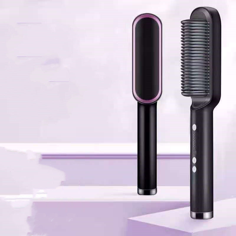 2 In 1 Hair Straightener Ion Curling Tong Dual-purpose Brush