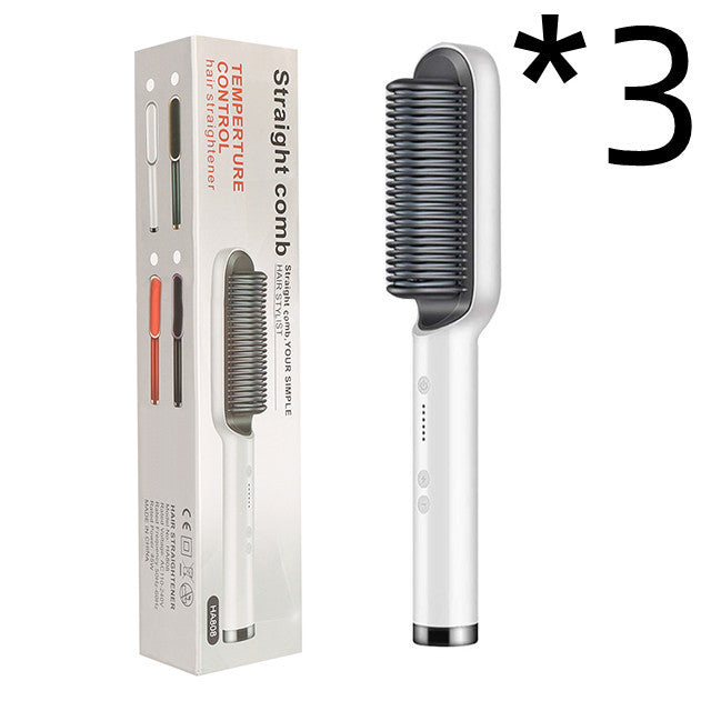 2 In 1 Hair Straightener Ion Curling Tong Dual-purpose Brush