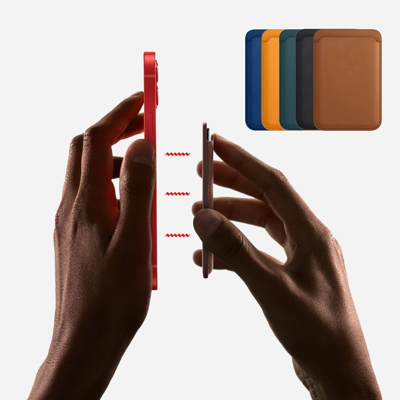 Magsafe Magnetic Luxury Leather Card Holder