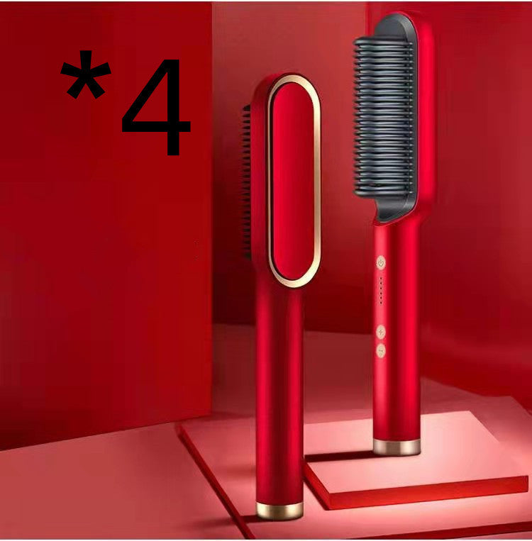 2 In 1 Hair Straightener Ion Curling Tong Dual-purpose Brush