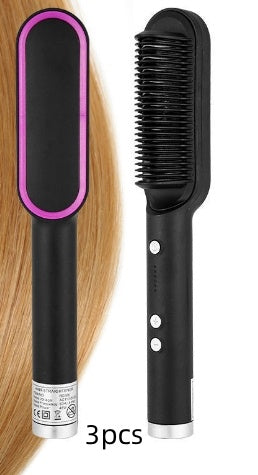 2 In 1 Hair Straightener Ion Curling Tong Dual-purpose Brush