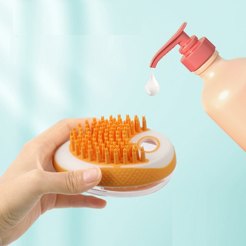 2-in-1 Pet Massage Soft Silicone Grooming Tool