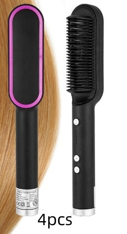 2 In 1 Hair Straightener Ion Curling Tong Dual-purpose Brush