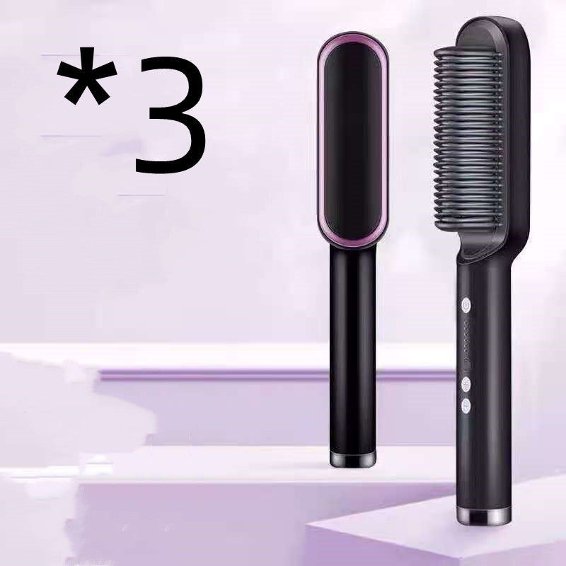 2 In 1 Hair Straightener Ion Curling Tong Dual-purpose Brush