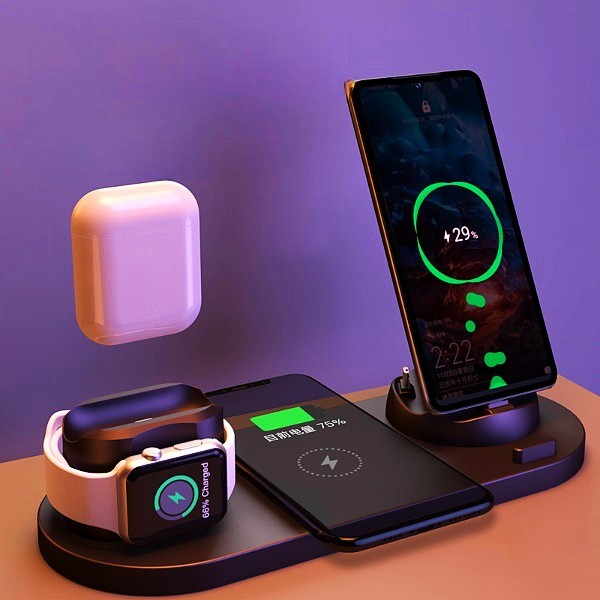 Wireless Charger For IPhones 6 In 1 Charging Dock Station