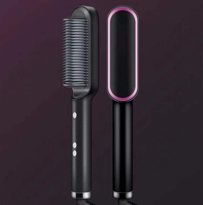 2 In 1 Hair Straightener Ion Curling Tong Dual-purpose Brush