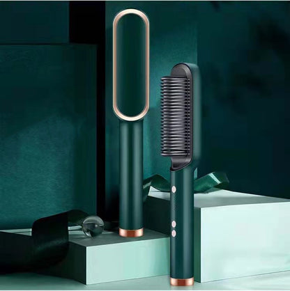 2 In 1 Hair Straightener Ion Curling Tong Dual-purpose Brush