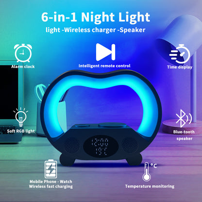 6 In 1 Smart Remote Control Bluetooth LED Table Lamp