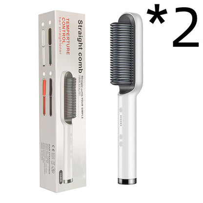 2 In 1 Hair Straightener Ion Curling Tong Dual-purpose Brush